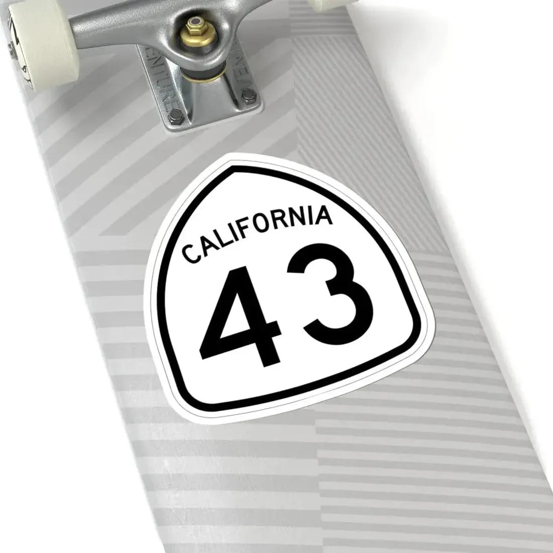 California 43 1957 (California) (Road Sign) STICKER Vinyl Kiss-Cut Decal - The Sticker Space