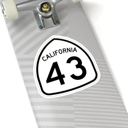 California 43 1957 (California) (Road Sign) STICKER Vinyl Kiss-Cut Decal - The Sticker Space