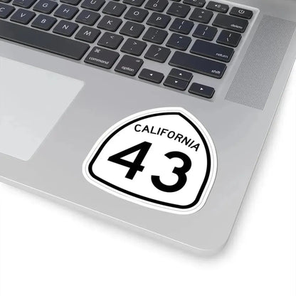 California 43 1957 (California) (Road Sign) STICKER Vinyl Kiss-Cut Decal - The Sticker Space