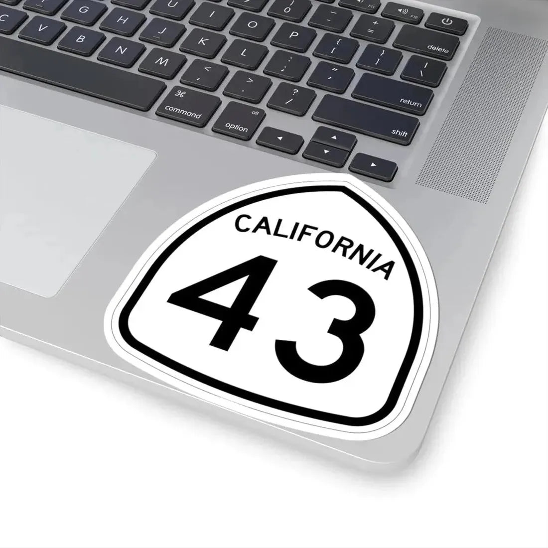 California 43 1957 (California) (Road Sign) STICKER Vinyl Kiss-Cut Decal - The Sticker Space