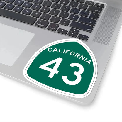 California 43 (California) (Road Sign) STICKER Vinyl Kiss-Cut Decal - The Sticker Space