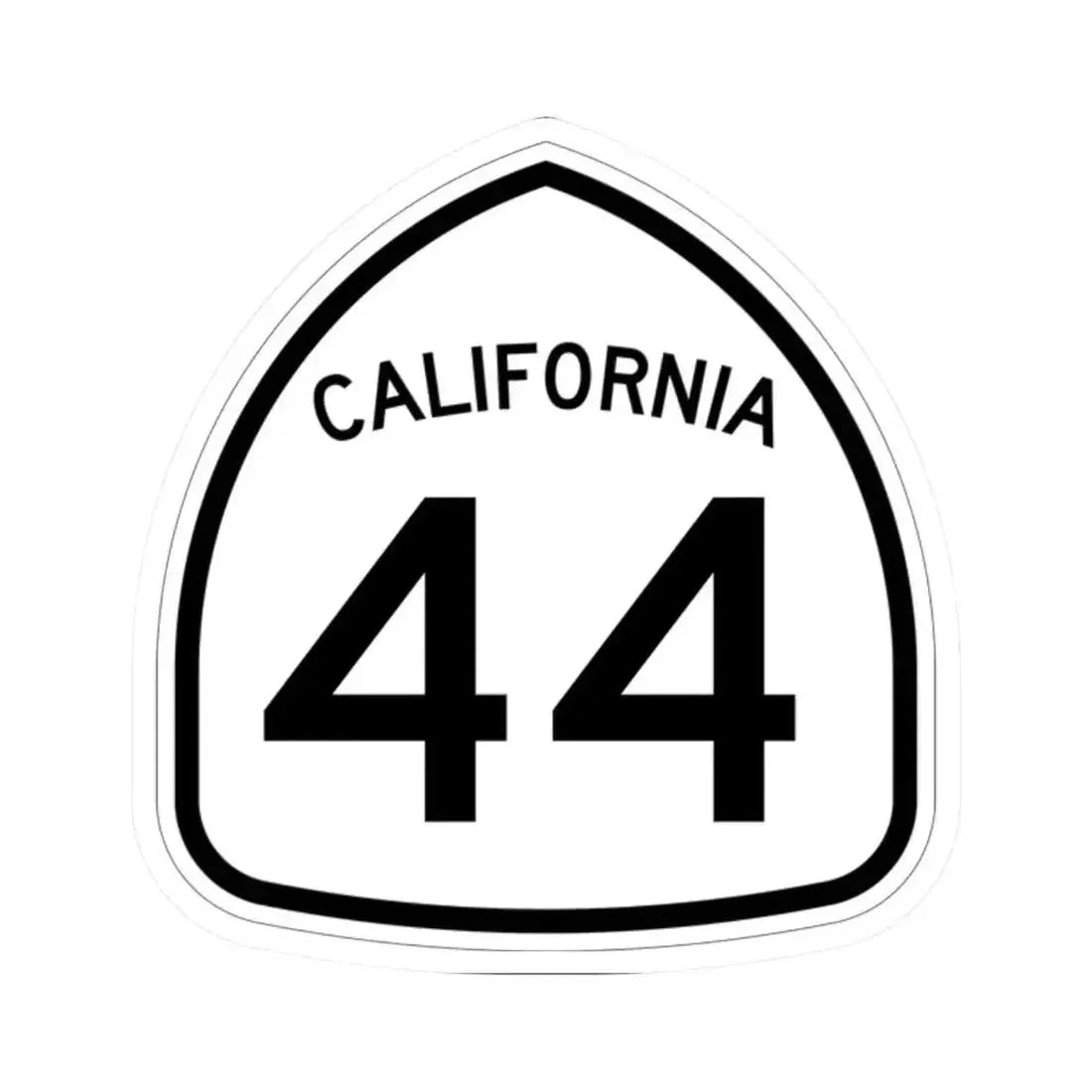 California 44 1957 (California) (Road Sign) STICKER Vinyl Kiss-Cut Decal 2 Inch White - The Sticker Space