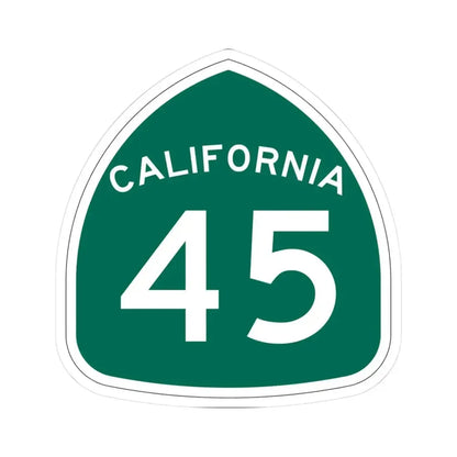 California 45 (California) (Road Sign) STICKER Vinyl Kiss-Cut Decal 3 Inch White - The Sticker Space