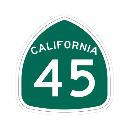 California 45 (California) (Road Sign) STICKER Vinyl Kiss-Cut Decal 4 Inch White - The Sticker Space