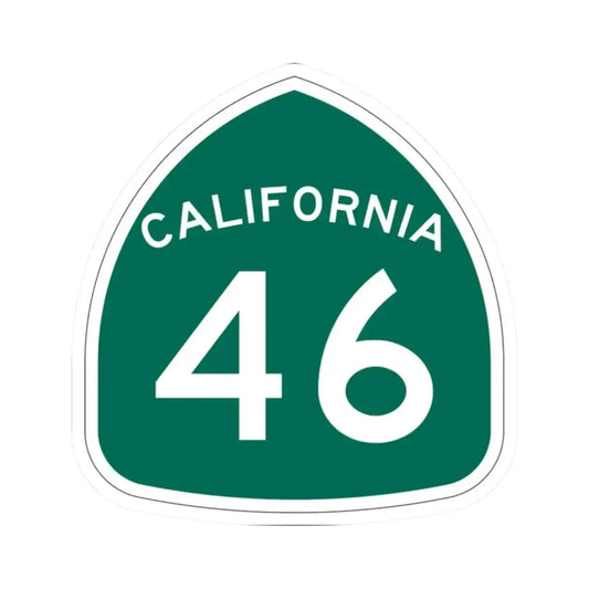 California 46 (California) (Road Sign) STICKER Vinyl Kiss-Cut Decal 2 Inch White - The Sticker Space