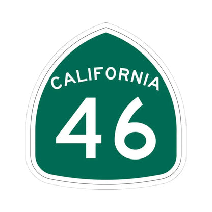 California 46 (California) (Road Sign) STICKER Vinyl Kiss-Cut Decal 4 Inch White - The Sticker Space