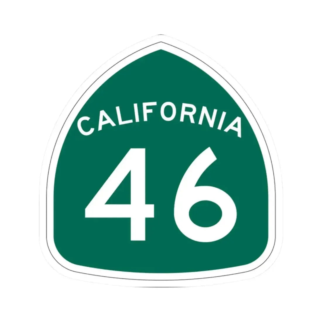 California 46 (California) (Road Sign) STICKER Vinyl Kiss-Cut Decal - The Sticker Space