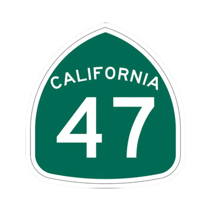 California 47 (California) (Road Sign) STICKER Vinyl Kiss-Cut Decal 2 Inch White - The Sticker Space