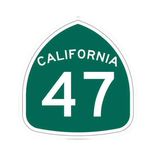 California 47 (California) (Road Sign) STICKER Vinyl Kiss-Cut Decal 2 Inch White - The Sticker Space