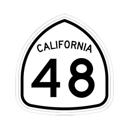 California 48 1957 (California) (Road Sign) STICKER Vinyl Kiss-Cut Decal 6 Inch White - The Sticker Space