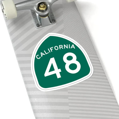 California 48 (California) (Road Sign) STICKER Vinyl Kiss-Cut Decal - The Sticker Space
