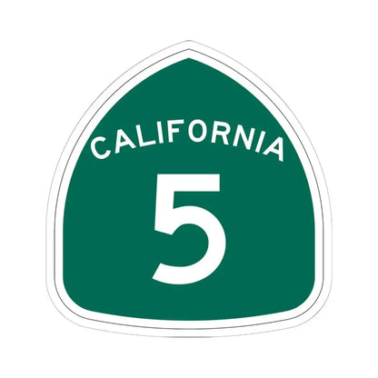 California 5 (California) (Road Sign) STICKER Vinyl Kiss-Cut Decal 6 Inch White - The Sticker Space