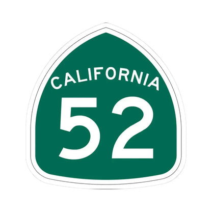 California 52 (California) (Road Sign) STICKER Vinyl Kiss-Cut Decal 3 Inch White - The Sticker Space