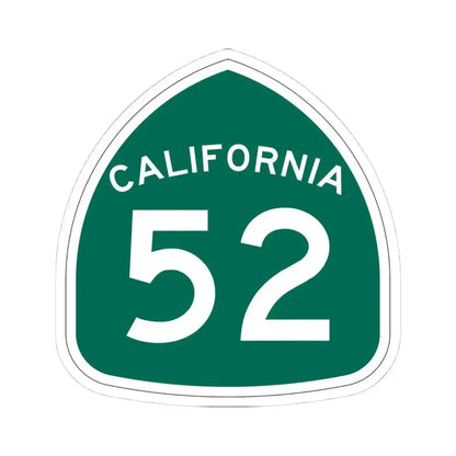 California 52 (California) (Road Sign) STICKER Vinyl Kiss-Cut Decal 4 Inch White - The Sticker Space