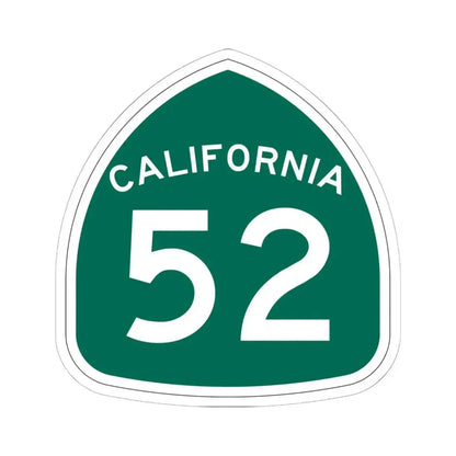 California 52 (California) (Road Sign) STICKER Vinyl Kiss-Cut Decal 6 Inch White - The Sticker Space