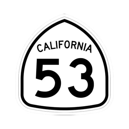 California 53 1957 (California) (Road Sign) STICKER Vinyl Kiss-Cut Decal 2 Inch White - The Sticker Space