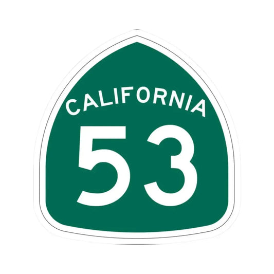 California 53 (California) (Road Sign) STICKER Vinyl Kiss-Cut Decal 2 Inch White - The Sticker Space