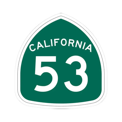 California 53 (California) (Road Sign) STICKER Vinyl Kiss-Cut Decal 3 Inch White - The Sticker Space