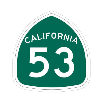 California 53 (California) (Road Sign) STICKER Vinyl Kiss-Cut Decal 6 Inch White - The Sticker Space