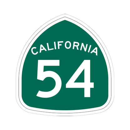 California 54 (California) (Road Sign) STICKER Vinyl Kiss-Cut Decal 6 Inch White - The Sticker Space