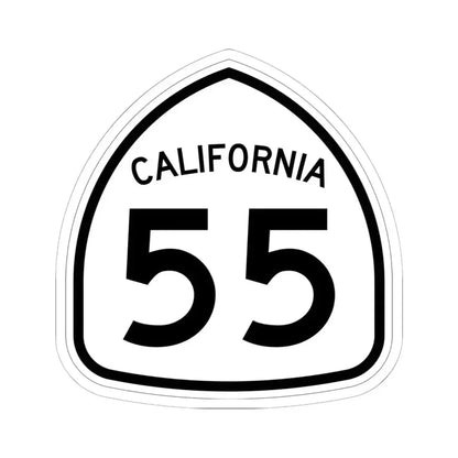 California 55 1957 (California) (Road Sign) STICKER Vinyl Kiss-Cut Decal 6 Inch White - The Sticker Space