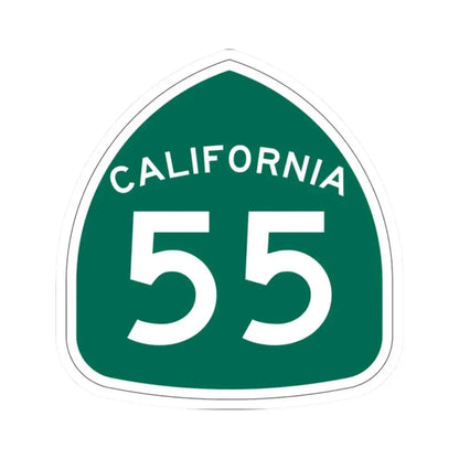 California 55 (California) (Road Sign) STICKER Vinyl Kiss-Cut Decal 2 Inch White - The Sticker Space