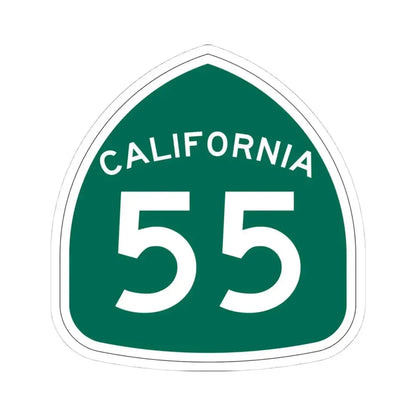 California 55 (California) (Road Sign) STICKER Vinyl Kiss-Cut Decal 4 Inch White - The Sticker Space