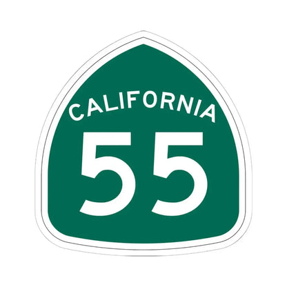 California 55 (California) (Road Sign) STICKER Vinyl Kiss-Cut Decal 6 Inch White - The Sticker Space