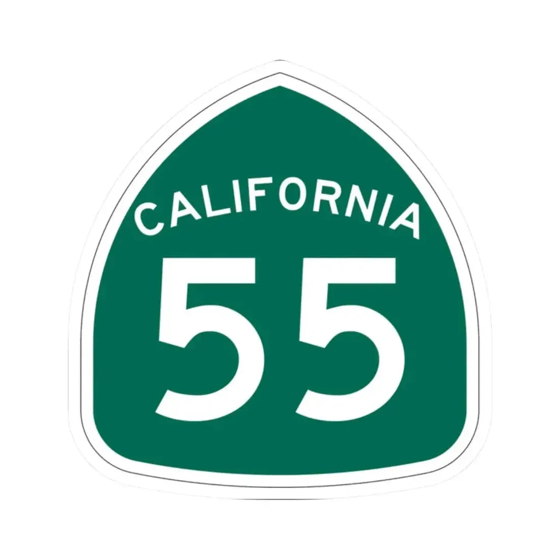 California 55 (California) (Road Sign) STICKER Vinyl Kiss-Cut Decal - The Sticker Space