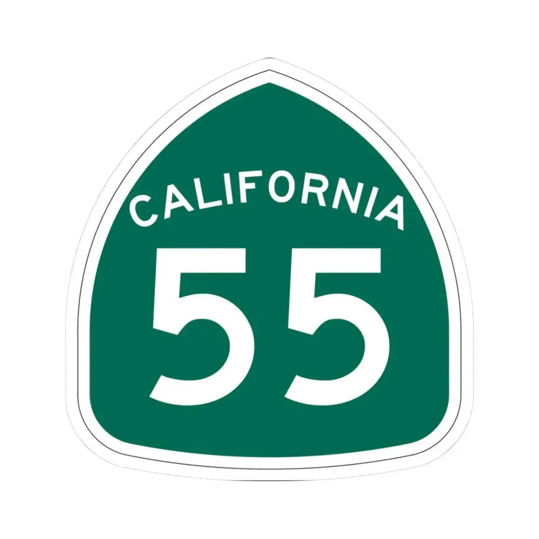 California 55 (California) (Road Sign) STICKER Vinyl Kiss-Cut Decal - The Sticker Space