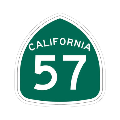 California 57 (California) (Road Sign) STICKER Vinyl Kiss-Cut Decal 6 Inch White - The Sticker Space
