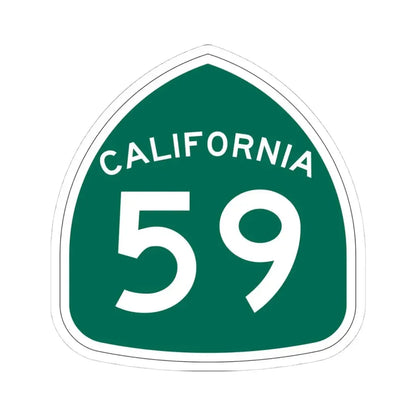 California 59 (California) (Road Sign) STICKER Vinyl Kiss-Cut Decal 4 Inch White - The Sticker Space