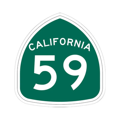 California 59 (California) (Road Sign) STICKER Vinyl Kiss-Cut Decal 6 Inch White - The Sticker Space