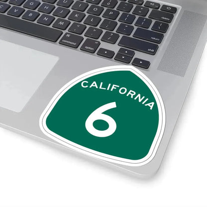 California 6 (California) (Road Sign) STICKER Vinyl Kiss-Cut Decal - The Sticker Space