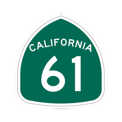 California 61 (California) (Road Sign) STICKER Vinyl Kiss-Cut Decal 2 Inch White - The Sticker Space