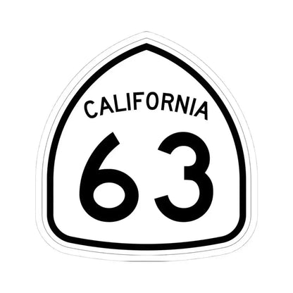 California 63 1957 (California) (Road Sign) STICKER Vinyl Kiss-Cut Decal 4 Inch White - The Sticker Space
