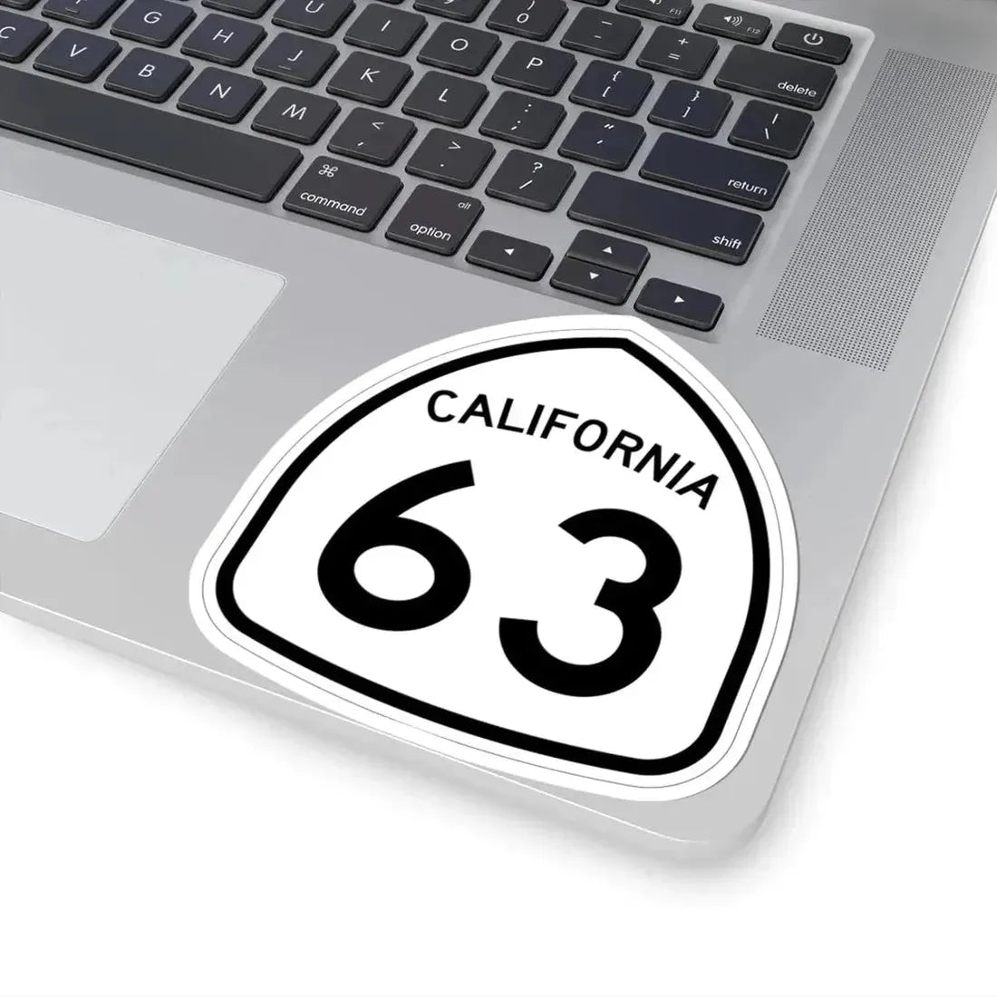 California 63 1957 (California) (Road Sign) STICKER Vinyl Kiss-Cut Decal - The Sticker Space