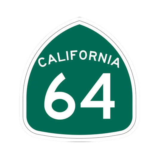 California 64 (California) (Road Sign) STICKER Vinyl Kiss-Cut Decal 2 Inch White - The Sticker Space