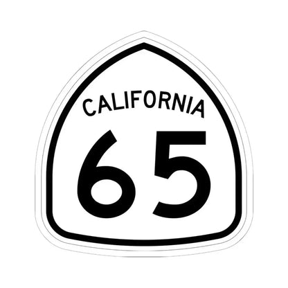 California 65 1957 (California) (Road Sign) STICKER Vinyl Kiss-Cut Decal 6 Inch White - The Sticker Space