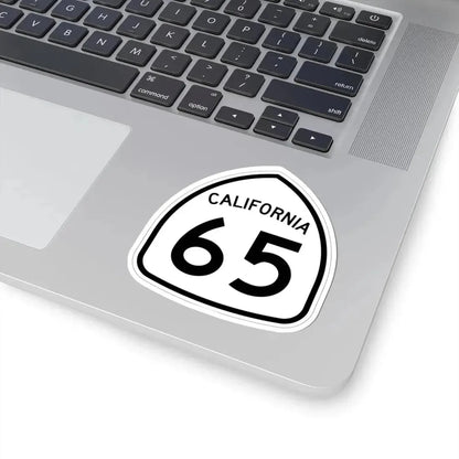 California 65 1957 (California) (Road Sign) STICKER Vinyl Kiss-Cut Decal - The Sticker Space
