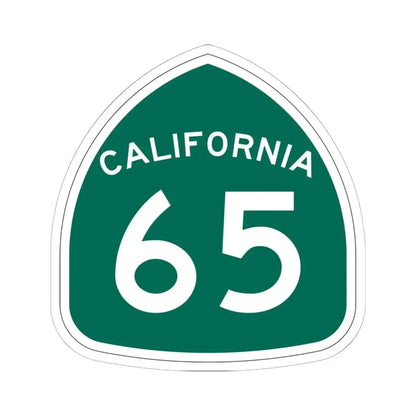California 65 (California) (Road Sign) STICKER Vinyl Kiss-Cut Decal 6 Inch White - The Sticker Space