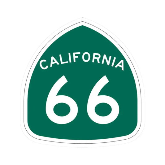 California 66 (California) (Road Sign) STICKER Vinyl Kiss-Cut Decal 2 Inch White - The Sticker Space