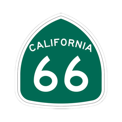 California 66 (California) (Road Sign) STICKER Vinyl Kiss-Cut Decal 4 Inch White - The Sticker Space