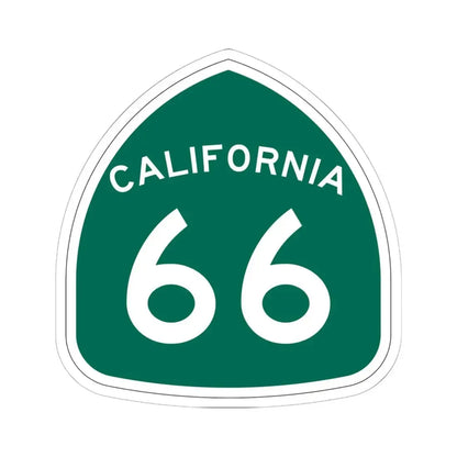 California 66 (California) (Road Sign) STICKER Vinyl Kiss-Cut Decal 6 Inch White - The Sticker Space