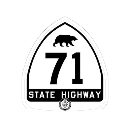 California 71 1948 (California) (Road Sign) STICKER Vinyl Kiss-Cut Decal 6 Inch White - The Sticker Space