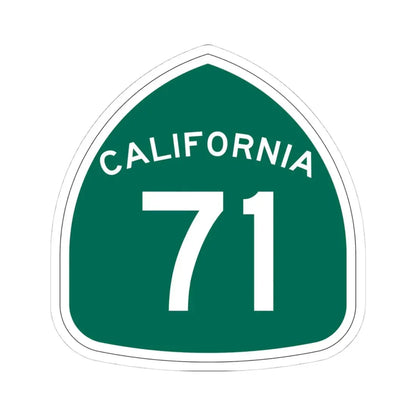 California 71 (California) (Road Sign) STICKER Vinyl Kiss-Cut Decal 4 Inch White - The Sticker Space