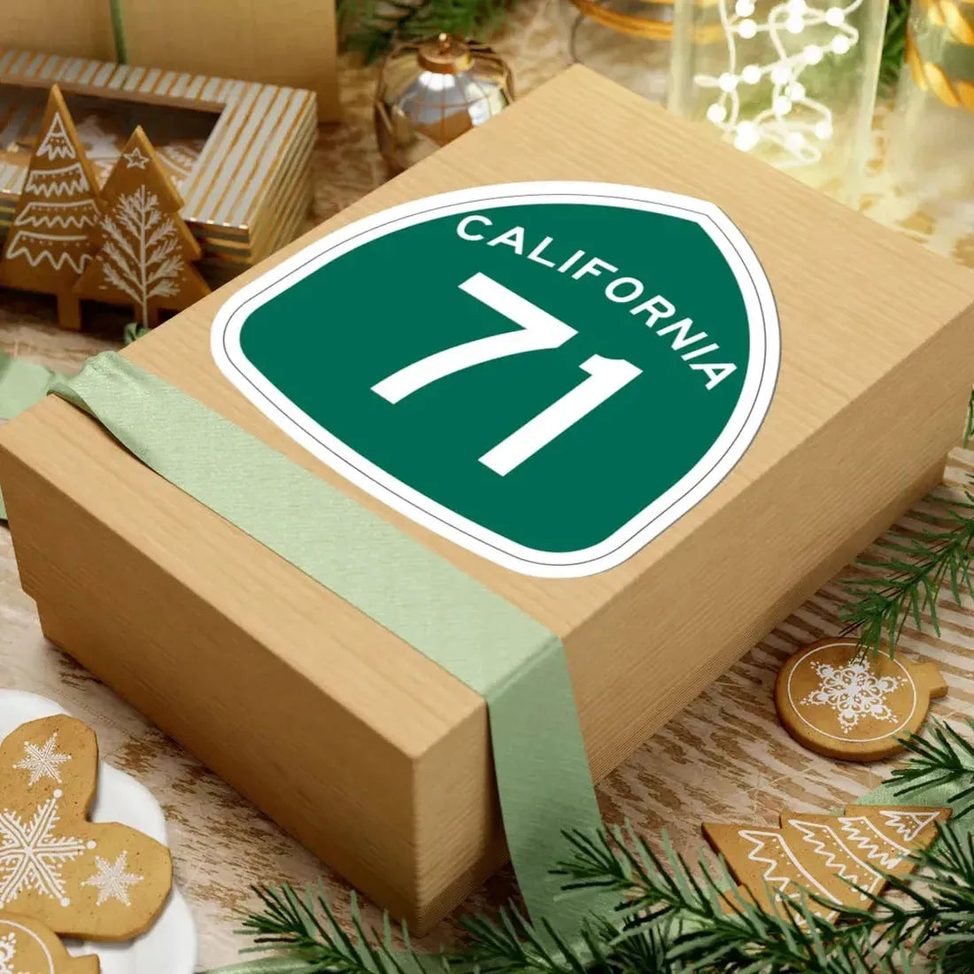 California 71 (California) (Road Sign) STICKER Vinyl Kiss-Cut Decal - The Sticker Space