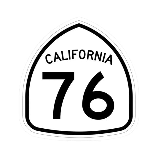 California 76 1957 (California) (Road Sign) STICKER Vinyl Kiss-Cut Decal 2 Inch White - The Sticker Space