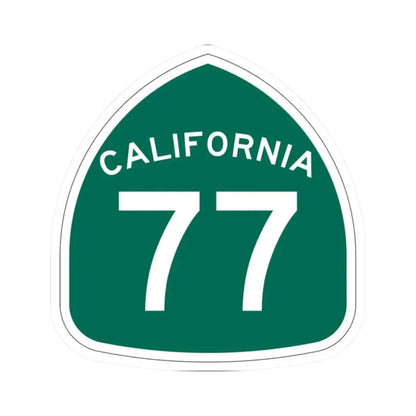 California 77 (California) (Road Sign) STICKER Vinyl Kiss-Cut Decal 2 Inch White - The Sticker Space