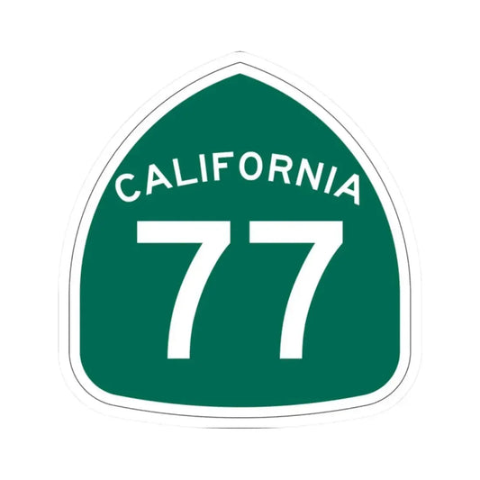 California 77 (California) (Road Sign) STICKER Vinyl Kiss-Cut Decal 2 Inch White - The Sticker Space